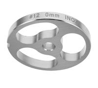 Amosfun Disque de Découpe Inox 3 Trous Grand Modèle pour Hachoir à Viande Manuel, Accessoire Poussoir à Saucisses, Outil de Fabrication de Saucisses, Compatible Hachoirs Domestiques,