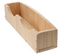 Amosfun Distributeur de Foin en Bois Fixateur pour Petits Animaux comme Cochon d'Inde et Lapin, Mangeoire Suspendue pour Cage, Grand Récipient pour Garder Propre