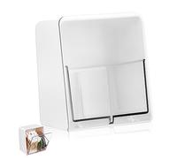 Amosfun Distributeur De -tiges Boîte De Rangement à Deux Compartiments Porte-boules De Coton Pour Salle De Bain Et Bureau