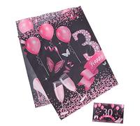 Amosfun Drapeau Drapeau Fournitures De Fête d'anniversaire Bannière d'anniversaire Accessoire De Photographie Décor Rose Bannière Suspendue Polyester Joyeux Anniversaire