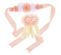 Amosfun Écharpe Fleurie De Maternité Et Corsage Pour Future Maman Et Futur Papa Accessoires Photo De Grossesse