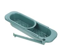 Amosfun Égouttoir Extensible pour Évier Cuisine Multifonction, Passoire à Légumes Verte en Plastique Résistant, Panier Filtre D'évier Rétractable pour Fruits et Vaisselle, Rangement