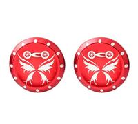 Amosfun Embouts de Poignées de Vélo 22,2mm en Alliage et Plastique Rouge | Légers, Protègent la Barre et Limitent les Dégâts, Installation Facile, pour Guidon 22,2mm