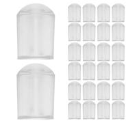 Amosfun Embouts Suspendre en PVC Transparents Bleu Clair 6 Mm pour Crochets de Cintre, 100 Pièces, Protection des Extrémités Pointues, Réduit Bruit Métallique, Usage Maison et