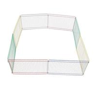 Amosfun Enclos pour Jouer l'exercice pour Petits Animaux en Fil de Fer 8 Pièces Espace Sécurisé pour Souris et Lapins pour Animaux de Compagnie