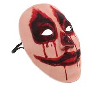 Amosfun Ensanglanté de Mariée Maléfique pour Halloween et Cosplay, de Visage Humain Réaliste Détails Sanglants, Matériaux Doux Peau, Confortable, Accessoire de Déguisement pour Fête
