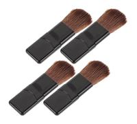 Amosfun Ensemble 5 Mini Pinceaux de Maquillage Plat en Fibres Douces, Pinceau à Blush Précis, Applicateur Cosmétique Portable pour Visage, Poudre et Yeux, pour Maquillage de Voyage