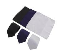 Amosfun Ensemble Cravate et Pochette Uni pour Homme Élégant, Polyester Résistant aux Plis, Combo Pratique pour Soirées et Affaires, Dimensions 147x8,2x0,3cm