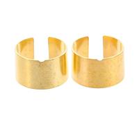 Amosfun Ensemble de 1 Paire de Connecteurs de Bornes de Batterie Voiture en Cuivre Doré avec Clips Câbles, Kit de Réparation Compatible Systèmes Audio Auto, Adaptateurs Terminaux Robustes