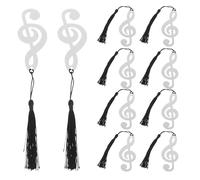 Amosfun Ensemble De 10 Marque-Pages En MéTal Inoxydable Note De Musique Avec Gland IdéAl Cadeau D'Obtention Du DiplôMe Pour ÉTudiants Lecteurs