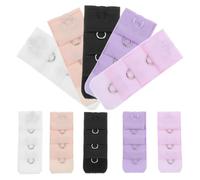 Amosfun Ensemble de lingerie de soutien-gorge pour femme 10 pièces avec crochets étroits 3 rangées 1 bouton boucle d'extension de sous-vêtements (couleur aléatoire)