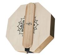 Amosfun Ensemble de Tambour Cajon Octogonal Portable en Bois Motif Artistique Unique, Léger et Polyvalent, Performances Live Voyages