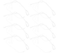 Amosfun Ensemble Traditionnel de 8 Tzitzit Pré-noués pour Pantalons Blancs en Tissu, Accessoires Classiques pour Prières et Cérémonies en Synagogue