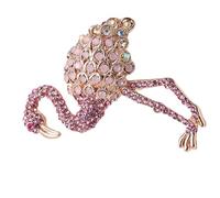 Amosfun Épingle Flamant Rose Accessoire Clip Élégant et Délicat en Alliage avec Cristaux Original pour Bouquet de Fête ou Serrage-tête pour Femme