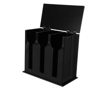 Amosfun Étagère de rangement pour cuillères de cuisine, compartiment à ustensiles, support d'ustensiles de comptoir, distributeur de couverts en acrylique noir