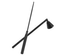 Amosfun Éteignoir à Bougie Vintage en Acier Inoxydable Manche Long Noir | Design Rétro Élégant, Construction Résistante à Chaleur, pour Bougies Pilier et Bougies Chauffe-plat
