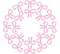Amosfun Étiquettes de Boisson Nœud en Acrylique Rose 25 Pièces