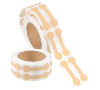 Amosfun Étiquettes de Scellage Inviolables Autocollantes en Papier Kraft Brun, 2 Rouleaux, Format Standard, Adhésives pour Présents, Bijoux et Packaging Fait Main, pour Décoration