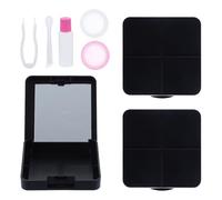Amosfun Étui à Lentilles avec Miroir Noir en PP, Lot de 3 Sets de Sets