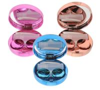 Amosfun Étui à Lentilles de Contact, Trois Compartiments, Coque Mate | Kit avec Outil de Retrait, Espace pour Solution, Design Élégant Constellation, Bureau et Déplacements