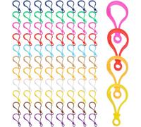 Amosfun Fermoirs Mousquetons en Plastique Colorés, 100 Pièces, Clips à Griffes pour Création de Bijoux, Porte-clés et Accessoires Diy, Fermoirs à Verrouillage Coulissant Adaptés