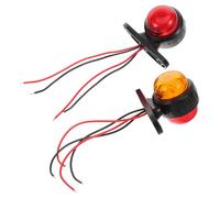 Amosfun Feux de Position Latéraux LED Rouges et Jaunes Lot de 2 pour Remorques et Semi-Remorques Clignotants 12-24V Haute Intensité