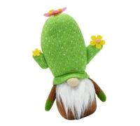 Amosfun Figurine Cactus Faceless Décoration Peluche Poupée Verte Ornement Scandinave Tomte Décoration Maison Chaleureuse pour Plateau Étagère