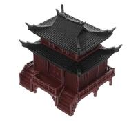Amosfun Figurine de Bureau Décorative Pagode Asiatique en Plastique Marron pour Bonsaï et Aquarium, Micro Paysage Compact, Entretien Minimal, pour Étude ou Décor Zen
