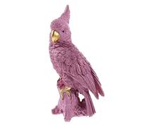 Amosfun Figurine de Perroquet Réaliste en Résine Rose pour Salon et Bureau