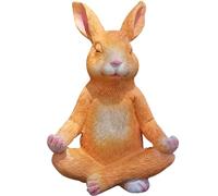 Amosfun Figurine Lapin Décorative en Résine pour Jardin et Patio