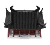 Amosfun Figurine Miniature D'architecture Chinoise en Plastique Marron, Décor de Jardin Zen Chinois Miniature pour Aquarium et Terrarium, Ornement Traditionnel de Paysage Chinois Compact,