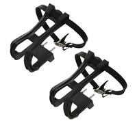 Amosfun Fixations Pédale Vélo 2 Sangles Réglables Cale-Orteils pour Chaussures de Cyclisme Kit 1 Paire pour Pédales Vélo Route et VTT