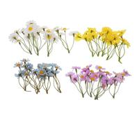 Amosfun Fleurs Artificielles en Plastique et Tissu Résistantes à la Déformation 20pcs Petite Marguerite Entretien Facile pour Décoration Maison, Vase ou Dollhouse