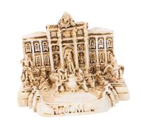 Amosfun Fontaine de Trevi Modèle D'architecture en Résine, Décoration de Bureau Bâtiment, Style Simple et Élégant, Souvenir de Voyage