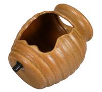 Amosfun Fontaine Murale en Céramique pour Intérieur Bocal Hydroponique et Fontaine à Eau en Circuit Fermé, Décor Patio Flux d'eau Lisse