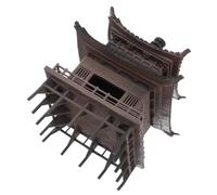Amosfun Garden Pagoda Mini Pavilion Décor Ornement Paysage Miniature Asiatique pour Aménagement Aquarium et Bureau Modèle de Ancienne Architecture Chinoise Décoration Zen Compacte