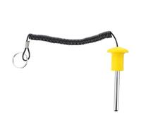 Amosfun Goupille Magnétique en Acier 8×80 Mm pour Pile de Poids de Fitness, Accessoire de Musculation Corde Jaune, Boulon de Verrouillage pour Équipements Sportifs de Musculation et