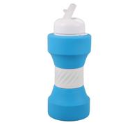 Amosfun Gourde de Sport en Silicone 650ml Forme Haltère Base Stable Odeur, Bouteille d'eau Créative pour Fitness et Exercice en Extérieur Réutilisable