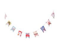 Amosfun Guirlande De Fanions En Tissu Japonais Chat De La Fortune DéCoration Japonaise Pour FêTe Cuisine Salon EntréE 21X14Cm Polyester Coloré