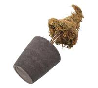Amosfun Halloween Mini Topiaire Chapeau de Sorcière Rustique 8,3 Pouces | Décor de Table Khaki, Plastique et Hay, Style Vintage Gothique, Usage Solide, Automne et Toute L'année