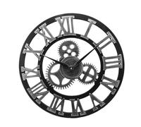 Amosfun Horloge Murale Industrielle en Métal 40 Cm Horloge à Engrenages Rétro Silencieuse Décoration Murale Chic pour Salon Cuisine Présent De Pendaison De Crémaillère