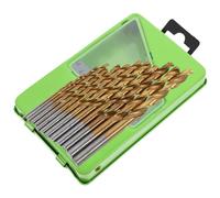 Amosfun Jeu de Forets à Métaux 13 Pièces en Acier Ultra-dur, Forets Hélicoïdaux Rapides pour Perceuse à Percussion, Coffret en Fer Robuste pour Perçage Acier Inoxydable Couleur Aléatoire