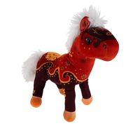 Amosfun Jouet Cheval an Peluche Mascotte Animale Poupée Cheval Chinois Jouet De Cadeau De