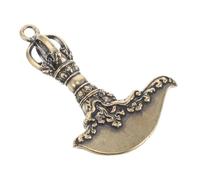 Amosfun Keychain King breloques pendentif à charmes pour collier Accessoire de porte-clés de collier Bouddhiste de collier accessoires de breloques de à main laiton Café