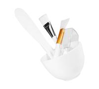 Amosfun Kit de 5 Pièces Bol à Masque en Silicone Anti-goutte, Pinceau Doux, Tige D'agitation et Cuillère Doseuse pour Masque Facial Diy, Soins Peau et Beauté à Domicile