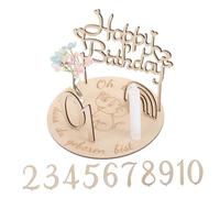 Amosfun Kit De Baby Shower Accessoires Photo Pour Nouveau-né Panneau En Bois Pour Mois De Bébé Décorations Pour Anniversaire Kit D'accessoires Pour Bébé Fille