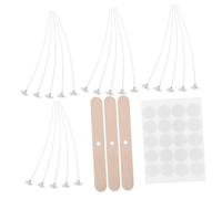 Amosfun Kit De Fabrication De Bougies Créatives 43 Pièces Mèches en Coton Supports De Mèche Autocollants pour Mèches Votre Artisanat
