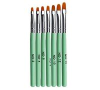 Amosfun Kit de Pinceaux de Manucure, Stylo à Points pour Ongles, Manche en Bois Vert, 1 Lot, pour Détails Fins et Usage Personnel