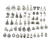 Amosfun Kit De Suspension NoëL 54 Pendentifs ArgentéS Diy Pour Fabrication De Bijoux Et Ornements Suspendus Accessoires Pour Colliers Bracelets CréAtifs