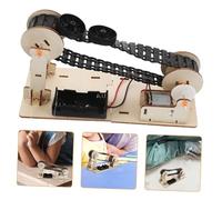 Amosfun Kit DIY Stem Bande Transporteuse Bois pour Garçon Fille Éducatif Assemblage Scientifique Manuel Apprentissage Pratique des Principes Physiques pour Élèves Élémentaires